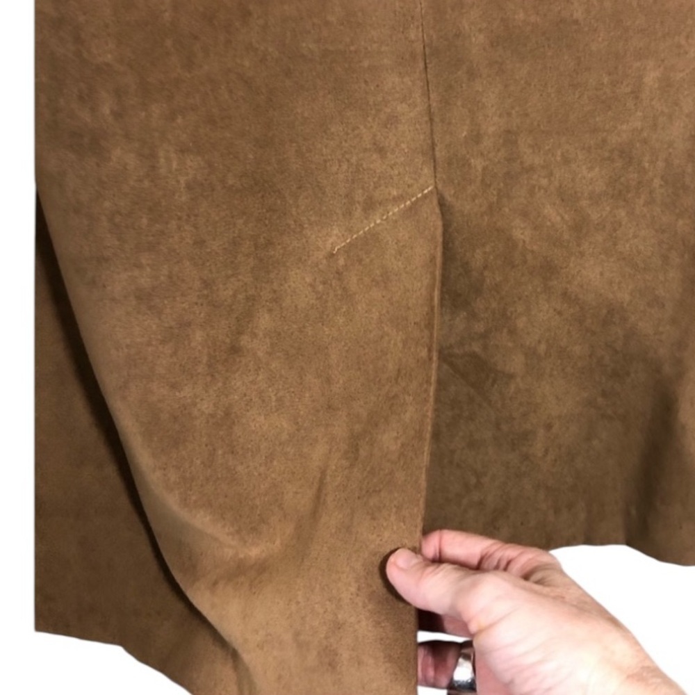 CLICK - SIZE 12 - TAN - VINTAGE PENCIL SKIRT (PANTS ONLY) - EXCELLENT COND-B9 - Picture 9 of 11